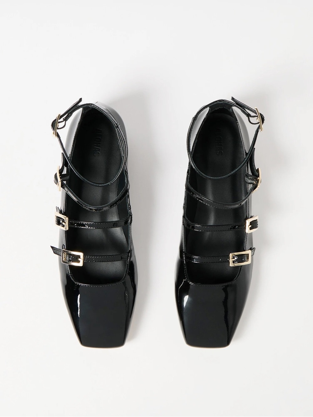 ALOHAS Luke Black Patent Ty Leather Ballet Flats, Size 40/US 10 (fits like 9.5) - Picture 1 of 10